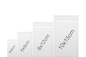 Anstore Torebki Uszczelniające, Wielokrotnego Użytku Przezroczyste Plastikowe Z Zamkiem Błyskawicznym Woreczki Do Przechowywania Biżuterii Kuchennej, Rękodzieła Koralików, 4 Rozmiary 500 Sztuk