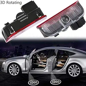 CLOUDSALE ; Your Store. Your Place 3D Dynamic Rotating Shadow Car Door LED Lighting Logo Projector Welcome Lights For VW - Pack of 2