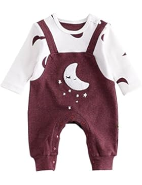 Bebone Baby Strampler Jungen Mädchen Overall Stern und Mond Babykleidung
