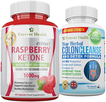 RASPBERRY KETONE + COLON CLEANSE Super Strong FAT BURNER For FAST WEIGHT LOSS ! Raspberry Ketones 1000mg Slimming Tablets - Specially Formulated To Increase Metabolism and BURN FAT FAST ! Research has shown this to be Especially Effective in Shifting Hard to Reach BODY FAT in areas such as around the STOMACH and HIPS ! AMAZING Fat Burner from FOREVER HEALTH ! Lose Weight and Slim Fast ! 60 x RASPBERRY KETONE Diet Pill + 60 COLON CLEANSE Tablet - FREE UK DELIVERY + FREE DIET PLAN !