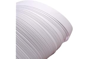 K BEADS Paper Quilling Strips White 530cm x 10mm Pack of 110+
