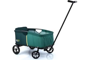 Hauck Carrello da Trasporto Eco Light, Stabile, con Sedile per 1 Bambino, Pieghevole, Fino a 50 kg, Verde