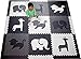 Produktbild LUZHIWEI Kids Foam Play Mat - Safari Animals Theme - Ungiftige Puzzle-Spielmatten für Kinderspielzimmer oder Baby Nursery - Große Bodenfliesen@Schwarz, grau, weiß