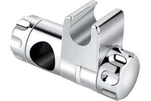 EXFU Handbrause Halterung, Duschkopfhalterung, 25mm Verstellbar Brausehalter, Duschhalterung Duschkopf Halter Schieber Bfür Duschstange Wandstange, 360° drehbar, ABS Chrome