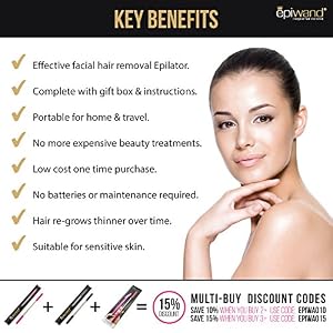 Epiwand Facial Hair Remover Spring Threading Tool - Our Women’s Facial Epilator Coil Removes Peach Fuzz, Chin, Cheek… - Image 2