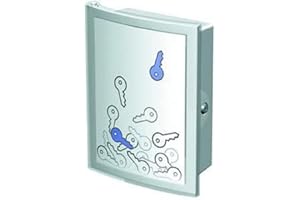 HAN 4023-11, boîte à clés INDEX, design personnalisé, fonctionnelle, sûre et verrouillable, grand volume pour 63 clés, gris clair