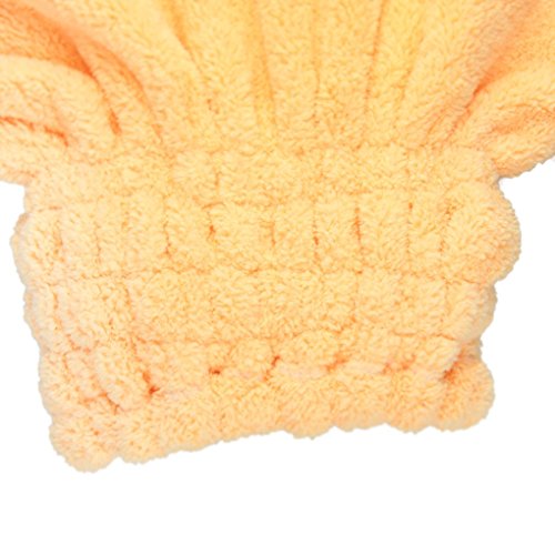 FakeFace Polyester Mikrofaser Haartrockentuch Kopfhandtuch Kopftuch Haarturban Weiche Schnell Trocken Haar Handtuch mit Knopf - 6