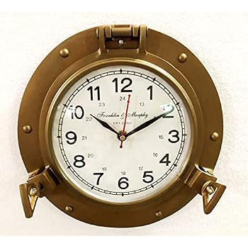 horloge-murale-altitude-laiton-poli-cadran-blanc-chiffres-romains
