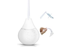 DASGUTES Poire à lavement intime Anale - Poire de lavement intime anus douche 224ML,Poire pour Lavement Rectale En Silicone Médicale, poire lavement Anal et Vaginale Sans BPA(blanc)