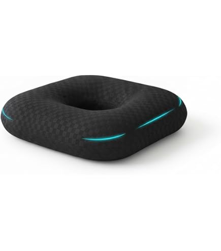 Theraline Ergonomische zitring om stuitbeen te ontlasten, zitring na operatie, geboorte of als aambeien-zitkussen, orthopedisch donutkussen (antraciet melange