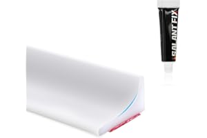 FLINTRONIC Prostokątna listwa zabezpieczająca przed progiem do prysznica, samoprzylepna, uszczelka prysznicowa, ochrona przed progiem, do