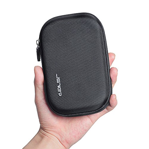 JSVER 2,5″ HDD Case, Festplattentasche Schutztasche Schutzbox EVA Wasserdicht Stoßsichere für 2,5 Zoll Externe Festplatten und SSD Kamera GPS Externe Batterie-Satz - 7
