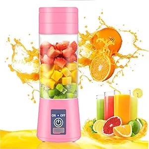 JAMUNESH Portable 6 Blades in 3D Juicer Cup, Updated Version Rechargeable Juice Blender Magnetic Secure Switch Electric Fruit Mixer for Superb Mixing 380ml (Multi Color)