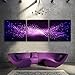 Produktbild e-Home gedehnt LED Leinwand Drucke (Purple Star) LED Wand Kunstdruck Blinkende Optische Faser Malerei LED Dekorationen, Canvas, violett, 60x60cm*3pcs