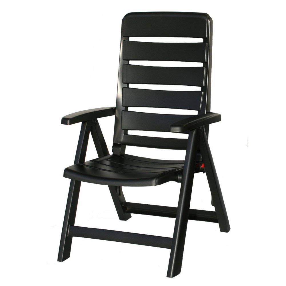 Kettler 6 Nizza Gartenstühle in anthrazit Klappsessel Gartenmöbel Sessel – Bild 3