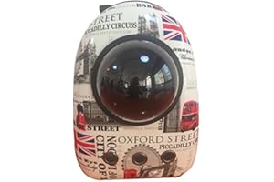 Ducomi Lightyear Sac à dos rigide avec hublot pour chats et chiens, confort maximum et stabilité lors des promenades et transports en avion, 44 x 30 x 25 cm, livré avec un sympathique gadget