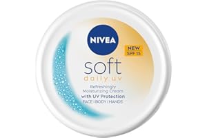 ‎NIVEA NIVEA Soft Lekki krem do twarzy, ciała i rąk intensywnie nawilżający z witaminą E i olejkiem jojoba SPF 15, 100 ml