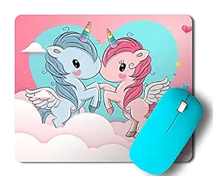 unicorn Printed Mouse Pad Gaming Mouse Pad for Laptop/Computer (Gifts for Men/Women/Girl/Boys) Size 8x7 Inches Motivational Quote for Computer, PC, Laptop Wireless Desktop Rubber Motivational (multi09)