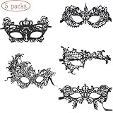 ❤ Cordón negro: estas máscaras de encaje son livianas, cómodas de llevar y suaves al tacto. Puede ajustar la estanqueidad de la máscara ajustando la cinta.