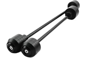 ROCKMUTE Motorrad-Vorderrad-Hinterachse, Gabelschieber für Suzuki GSX-S 1000/F 2015-2020 GSXS1000 Fallschutzpolster, Motorradzubehör, 1 Paar (2 Stück) (schwarz vorne + hinten)
