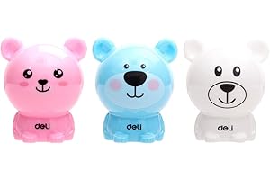 Fablcrew Taille-crayon kawaii Mignon taille-crayon mignon ours, matériel: métal Couleur aléatoire