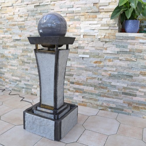 Design Springbrunnen DSB4 mit drehender Kugel und LED Beleuchtung für Innen und Aussen Zimmerbrunnen Zimmerspringbrunnen - 2