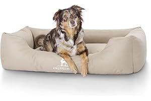 Knuffelwuff panier chien, lit pour chien, coussin, corbeille pour chien Finlay, imperméable, beige XXL 120 x 85cm