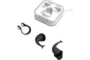 SWAUSWAUK Ear Plugs for Swimming - Nose Clip & Earplugs for Adults Teenagers (Black)