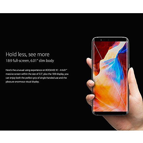 KOOLNEE K1 4G LTE Smartphone 6 Zoll 18: 9 FHD + Display, Octa-Core 4GB RAM+64GB ROM 16MP + 2MP Dualhauptkameras Fingerabdruck-ID 3190mAh Akku,Band 20 Dual SIM Ohne Vertrag
