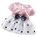 Toddler Baby Girls Princess Party Bubble Sleeve Bowknot Dot Tulle Dress