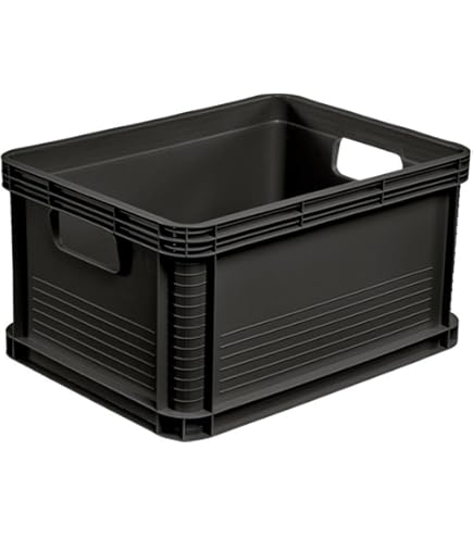 Cassa Plastica 75L Masterbox Sundis - Impilabile, Grigio Antracite, Per Garage E Officina - Foto 3