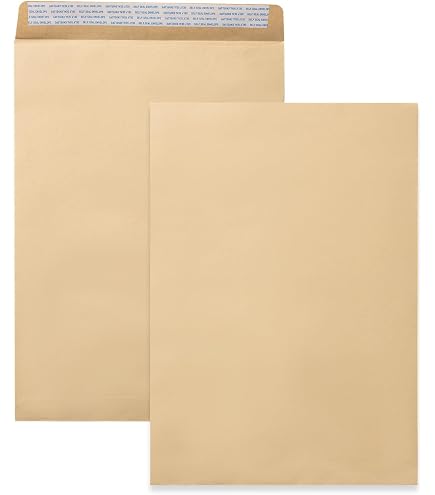 200 ENVELOPPES CARTON C4 À FENÊTRE - MARON, 229X324 MM, ADHÉSIF, ALLEMAGNE