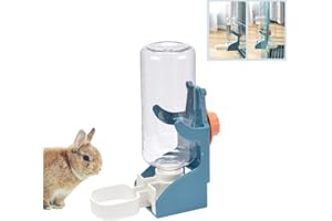 Keeoysie Automatic Pet Feeder，Distributeur d'eau Alimentaire Automatique Suspendu par gravité de 500 ML, Distributeur d'eau pour Petits Animaux ，Cochon d'Inde, Suspendus Distributeur d'eau pour Cage