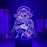 Danganronpa Kokichi Grandma 3d Illusion Led Anime Light Lamp Colour Changing Night Lights Lampara For Christmas Gift Black Base Remote Control Amazon De Lighting