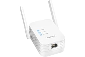 BrosTrend N300 Adaptateur WiFi Ethernet, 2.4GHz Pont WiFi Ethernet, Antenne WiFi RJ45 pour Imprimante, Caméra IP, TV, Console de Jeux, Xbox, Adaptateur RJ45 WiFi Supporte Désactiver Le Réseau Étendre
