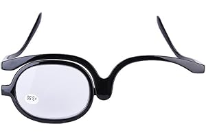 ZJCHAO Make up Brille, vergrößern Augen Make up Brille Single Lens Rotating Glasses Frauen Make up Essential Tool für den täglichen Gebrauch(07#)