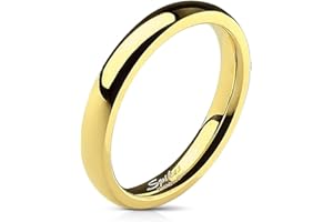 UrbanBijoux Bague Anneau Alliance Mariage FIANCAILLE Homme Femme Acier Plaque Or 4mm