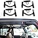 4pcs Black Cat Dog Paw Print JEEP LOGO Grip Handle Grab Bar Handles for Jeep Wrangler YJ TJ JK JKU Sports Sahara Freedom Rubicon X & Unlimited X 2/4 door Roll Bar 1995-2016