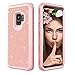 Produktbild Hybrid Stoßfest Schutzhülle für Samsung Galaxy S9 Plus, Aearl 3 in 1 Trefferfarbe Bling Glänzend Glitzer PC Schwer 360 Grad Voll Schutz Full Body Case Handy-Tasche Schale Handy-Hülle für Samsung Galaxy S9 Plus - Roségold & Roségold