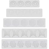 HEKOBAG Grey Silicone Mould for Candy and Pastry - 5 Pieces of Coral Leaves of Different Shapes - Decoration and Crafts