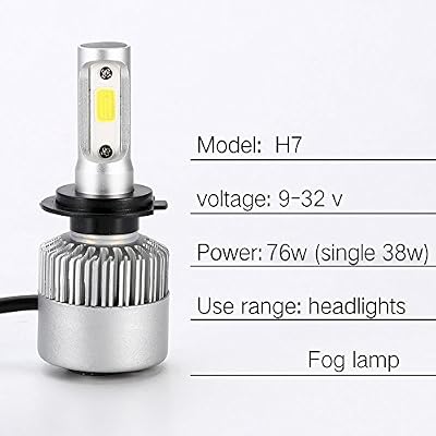 LOVETEA Ampoule LED, faisceau super lumineux / trempé universel, 7200LM 72W 6000K