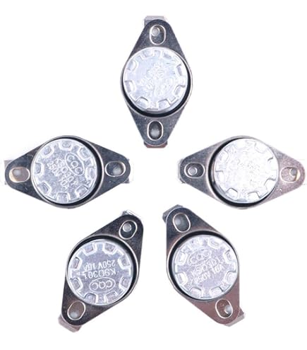 uxcell KSD301 Thermostat 0°C/32°F 10A Normally Open N.O Adjust Snap Disc Temperature Switch 2pcs,Bakelite Material