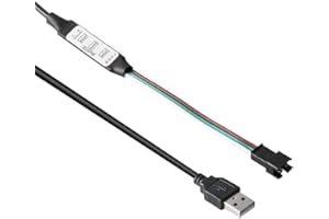 BTF-LIGHTING WS2811 WS2812B SK6812RGB (PAS RGBW) Addresssble LED Mini-contrôleur portatif USB SP002E 600 pixels DC5V-24V