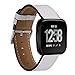 Produktbild TianranRT Linie Nappa Gürtel Neu Luxus Leder Band Armband Watch Band Für Fitbit Versa WH (Weiß)