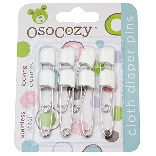 OsoCozy Diaper Pins, White