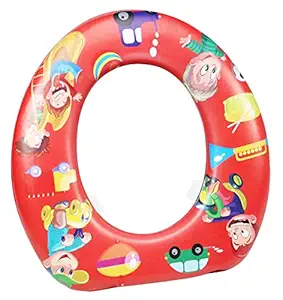 GURU KRIPA BABY PRODUCTS Presents Cushioned Plastic Baby Potty Non-Slip Trainer Seat for Toilet Potty Stand for Boys Girls Toddlers Kids Red
