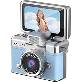 &Ccedil;eşithane Mini CCD Dijital Kamera &Ccedil;evirmeli Ekranlı, Taşınabilir Fotoğraf ve Video Kamerası, Boyuna Asılabilir Retro Vlog Kam