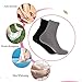 Makhry 2 Pairs Moisturizing Spa Gel Socks for Hard Dry Cracked Skin Recovery Socks Classical Grid Socks Men size 6-11 (Black Grid+Grey Grid)