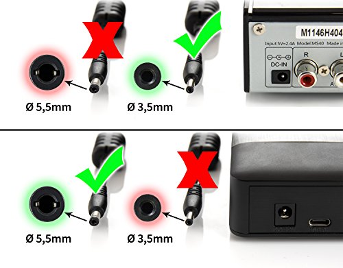 Poppstar Universal AC DC Netzteil  Steckernetzteil 12V 2A  2000mA  5 5 2 5mm  Adapter - Stromadapter f  r externe Festplatten-Geh  use  Dockingstation