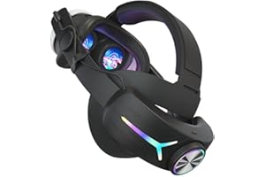 JUNERAIN Qut 3 Sangle tête,Remplement pour Meta Qut 3 Elit.e Courroie tête avec Batterie recharable 8000mAh,RGB s banau Ajustable pour réduisant la prsion du